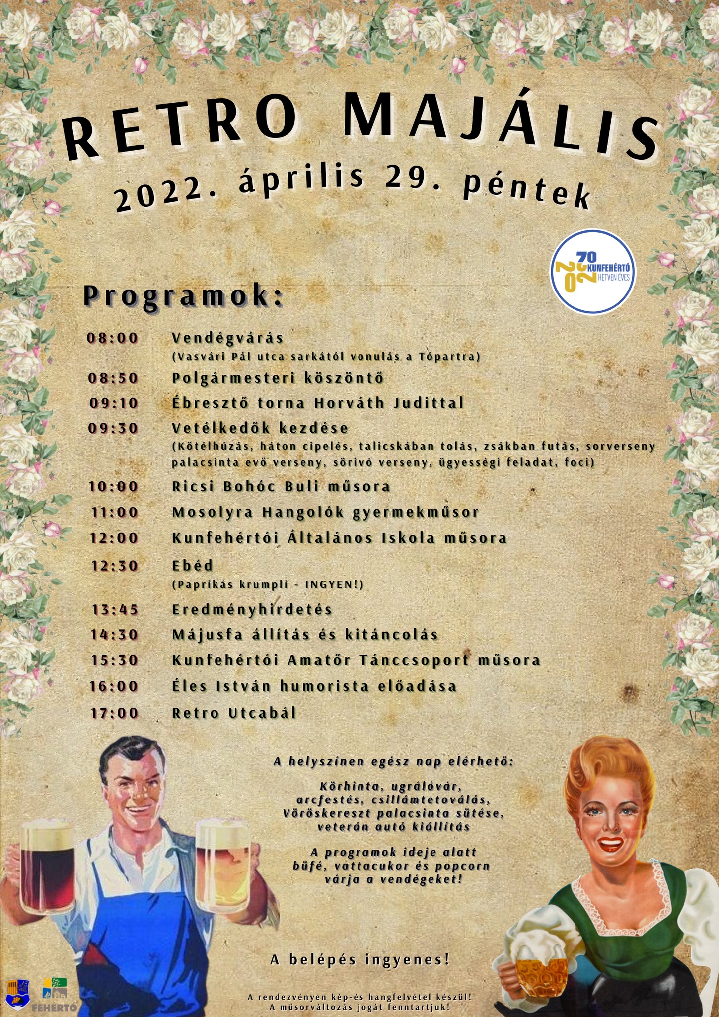 RETRO MAJÁLIS KUNFEHÉRTÓN - image description