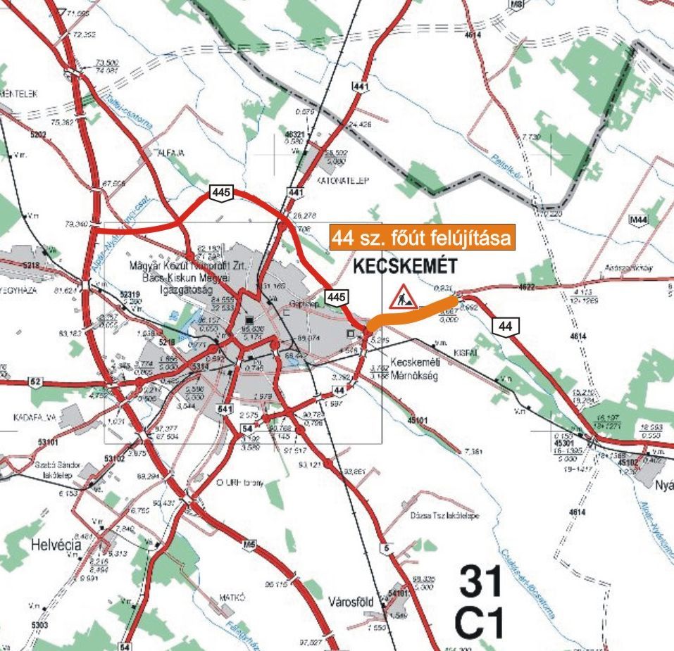MÁTÓL FOLYTATÓDIK A 44 SZÁMÚ FŐÚT FELÚJÍTÁSA - image description