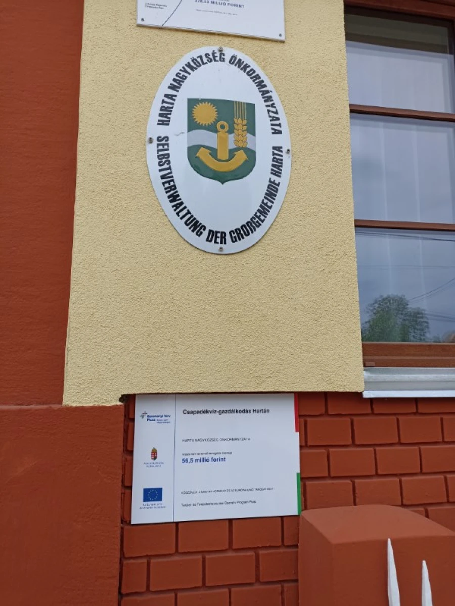 Csapadékvíz-gazdálkodás Hartán - fotódokumentáció - image description