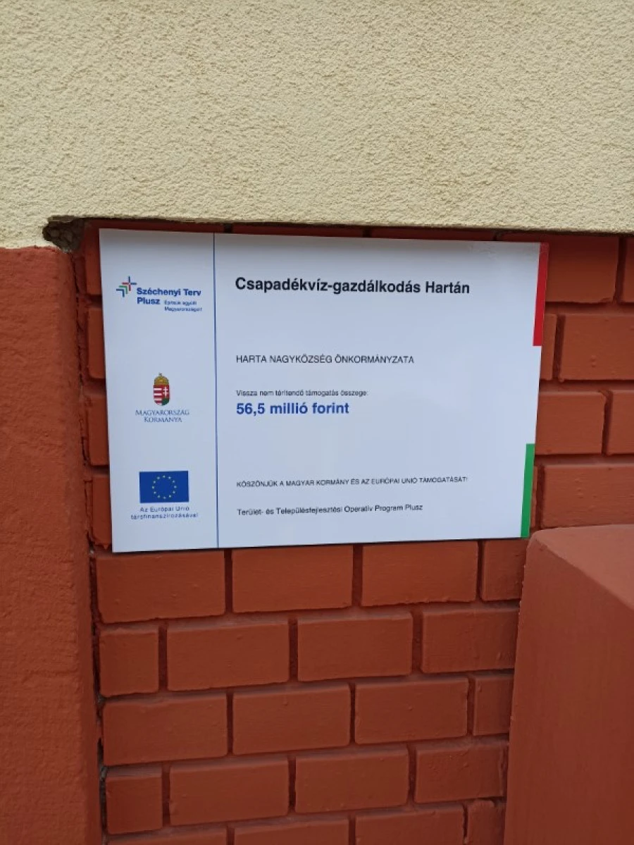 Csapadékvíz-gazdálkodás Hartán - fotódokumentáció - image description