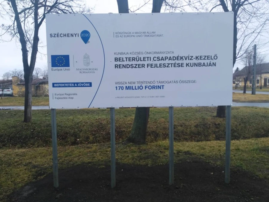 Belterületi csapadékvíz-kezelő rendszer fejlesztése Kunbaján - image description