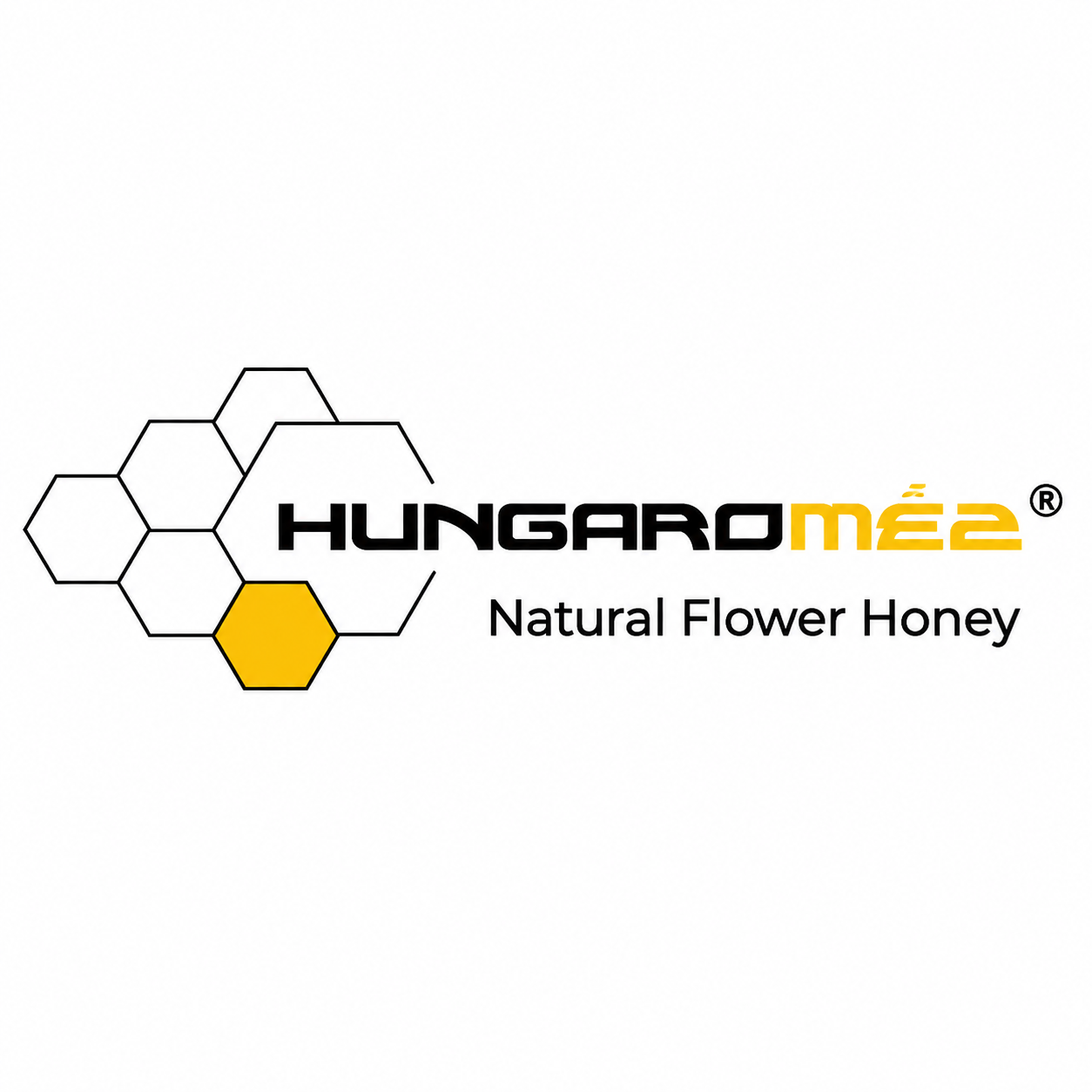 A képen kaptár illusztráció, mellette hunagroméz natural flower honey felirat.