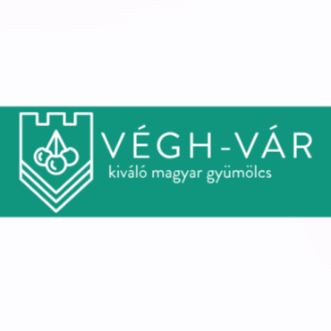 A képen kék logóban "Végh-Vár, kiváló magyar gyümölcs" felirat.