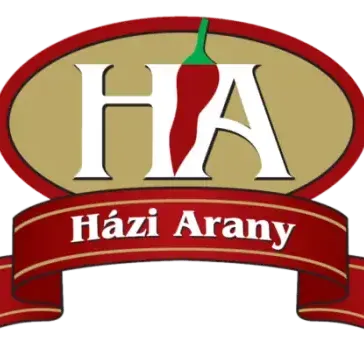 A képen a Házi Arany logója, felül Egy H és egy A betű, köztük paprika, alatta Házi Arany felirat.