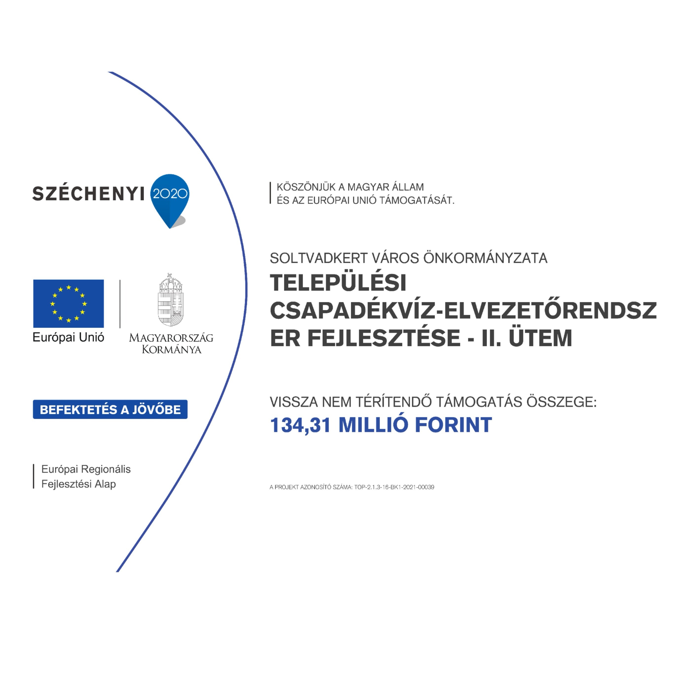 Települési csapadékvíz-elvezetőrendszer fejlesztése - II. Ütem - image description