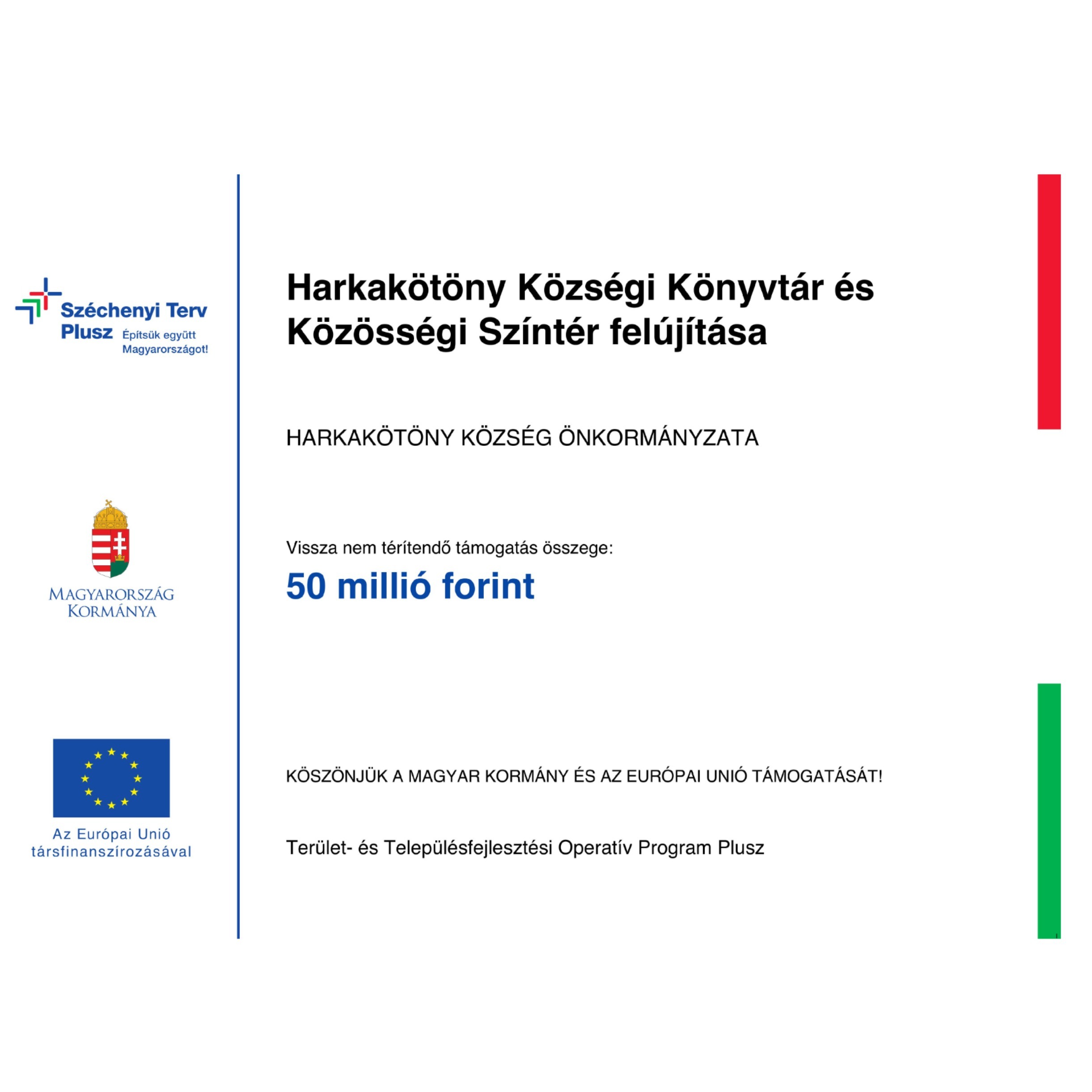 Harkakötöny Községi Könyvtár és Közösségi Színtér felújítása - image description