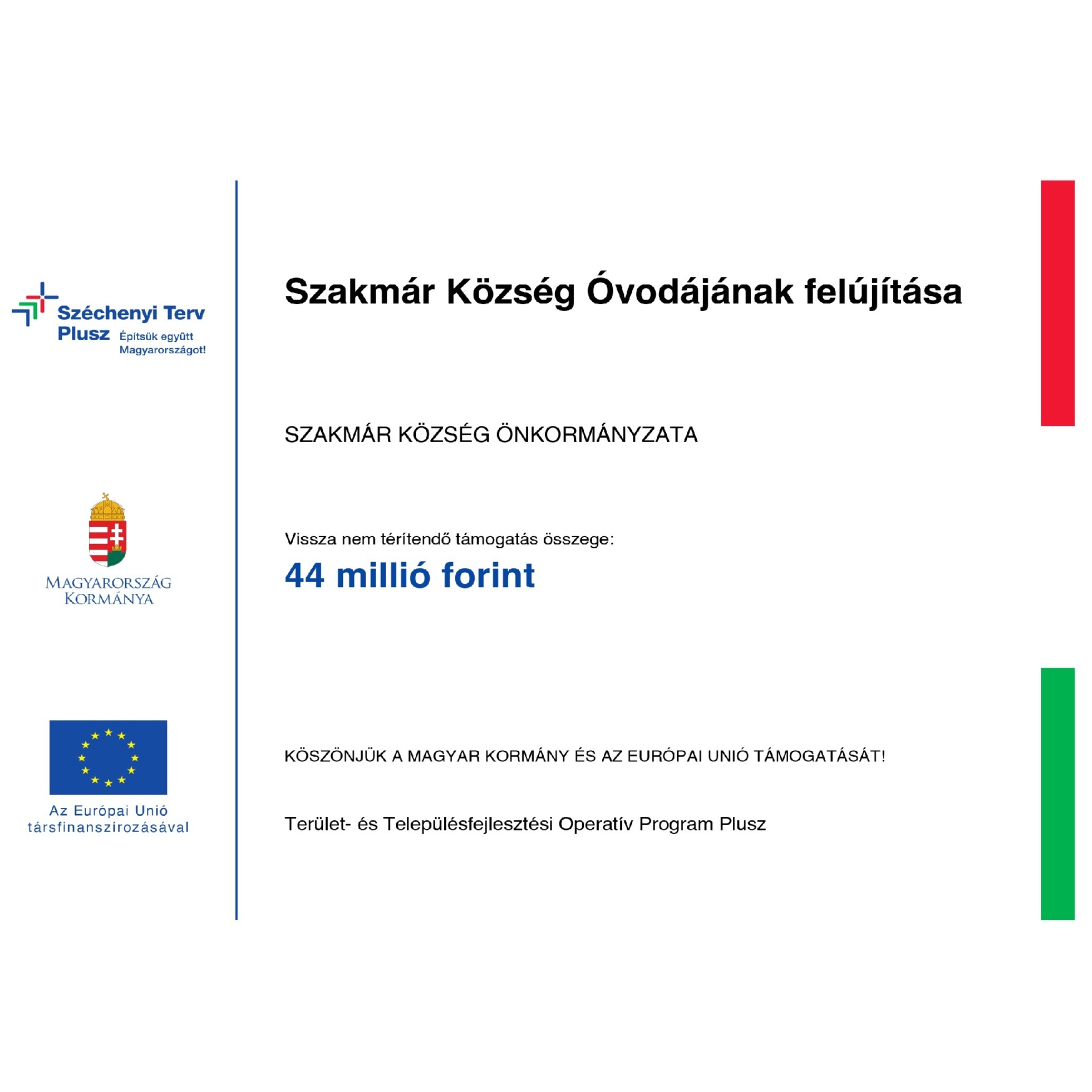 Szakmár Község Óvodájának felújítása - image description