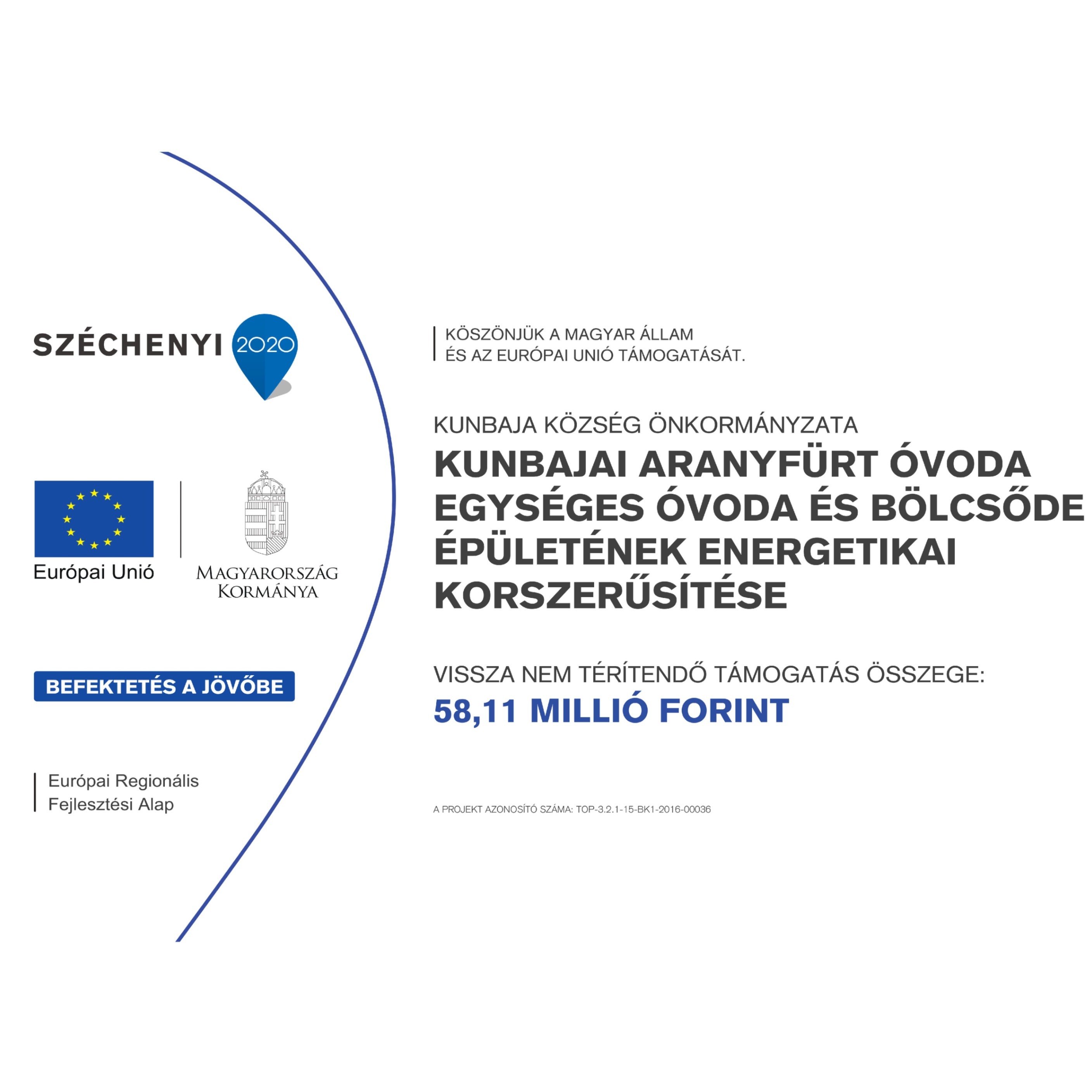 Kunbajai Aranyfürt Óvoda Egységes Óvoda és Bölcsőde épületének energetikai korszerűsítése - image description