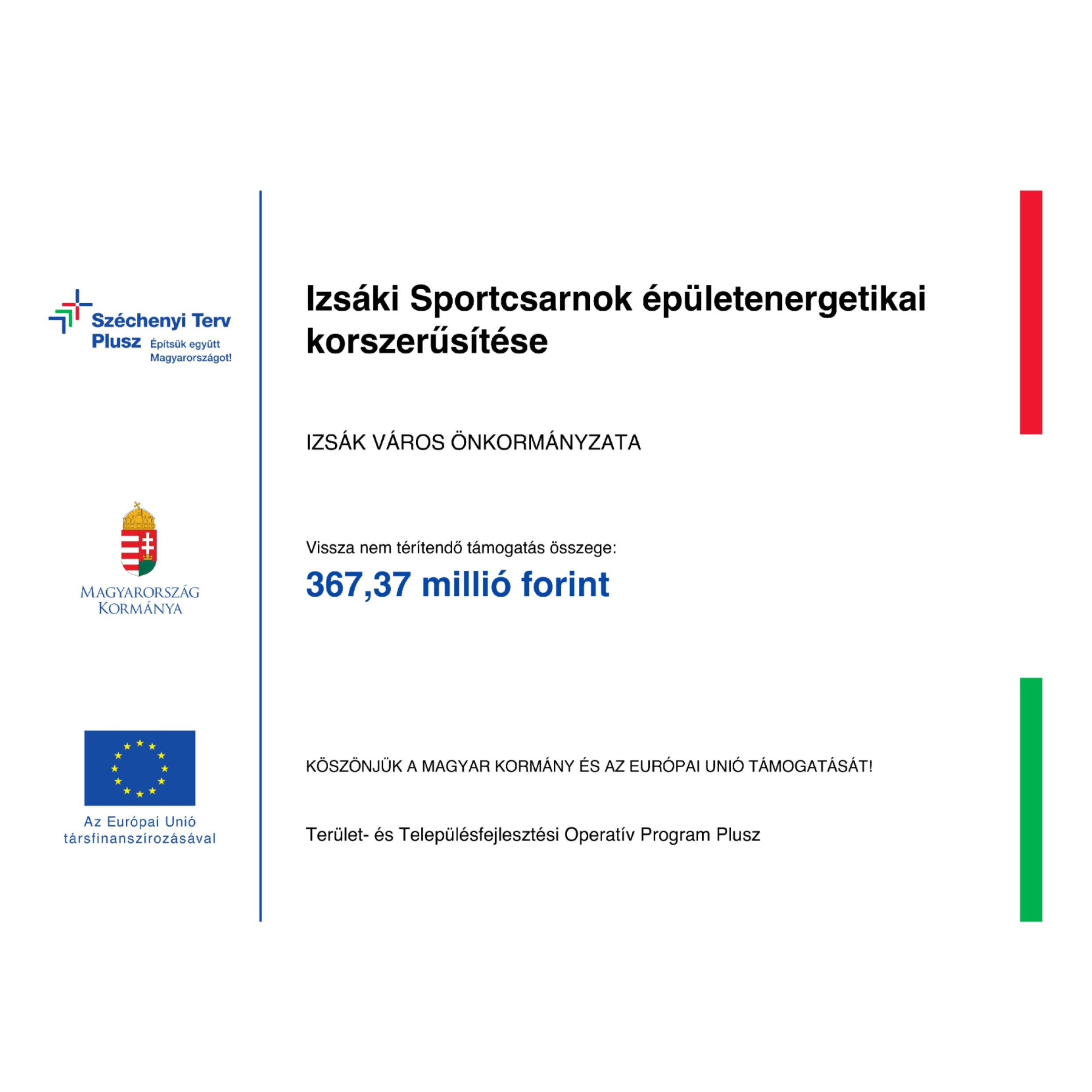 Izsáki Sportcsarnok épületenergetikai korszerűsítése - image description