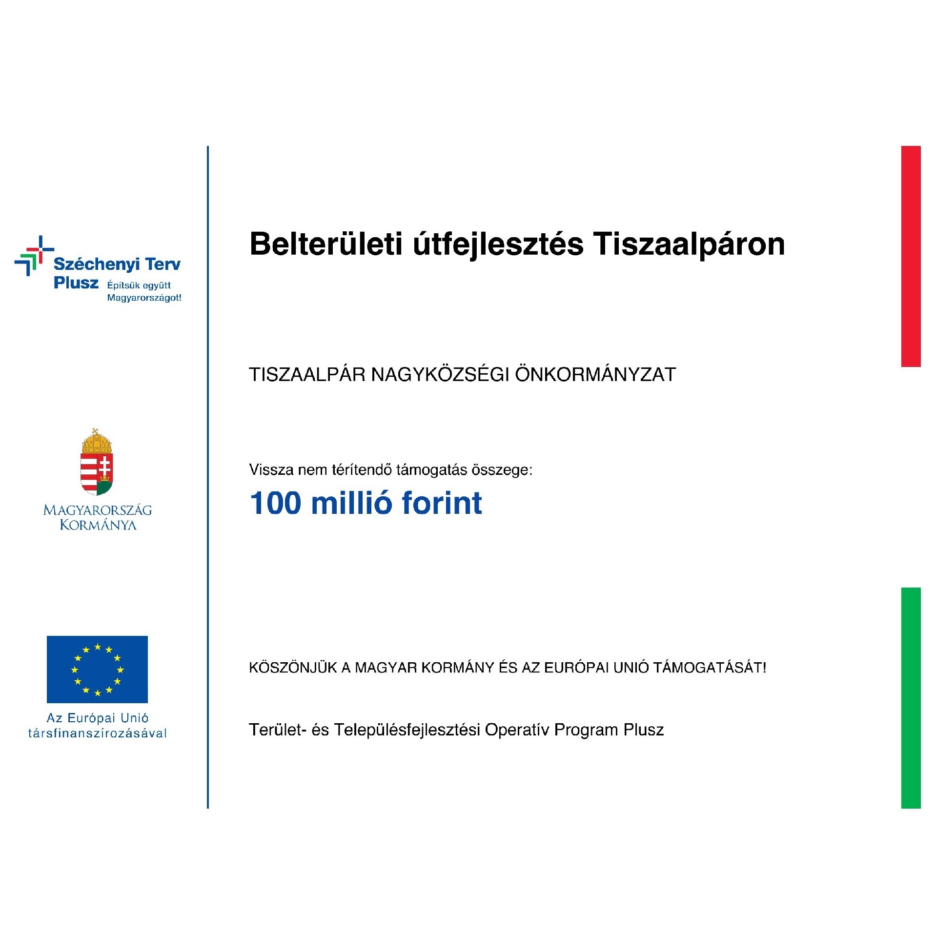 Belterületi útfejlesztés Tiszaalpáron kép kép>>
                </div>
                        <div class=