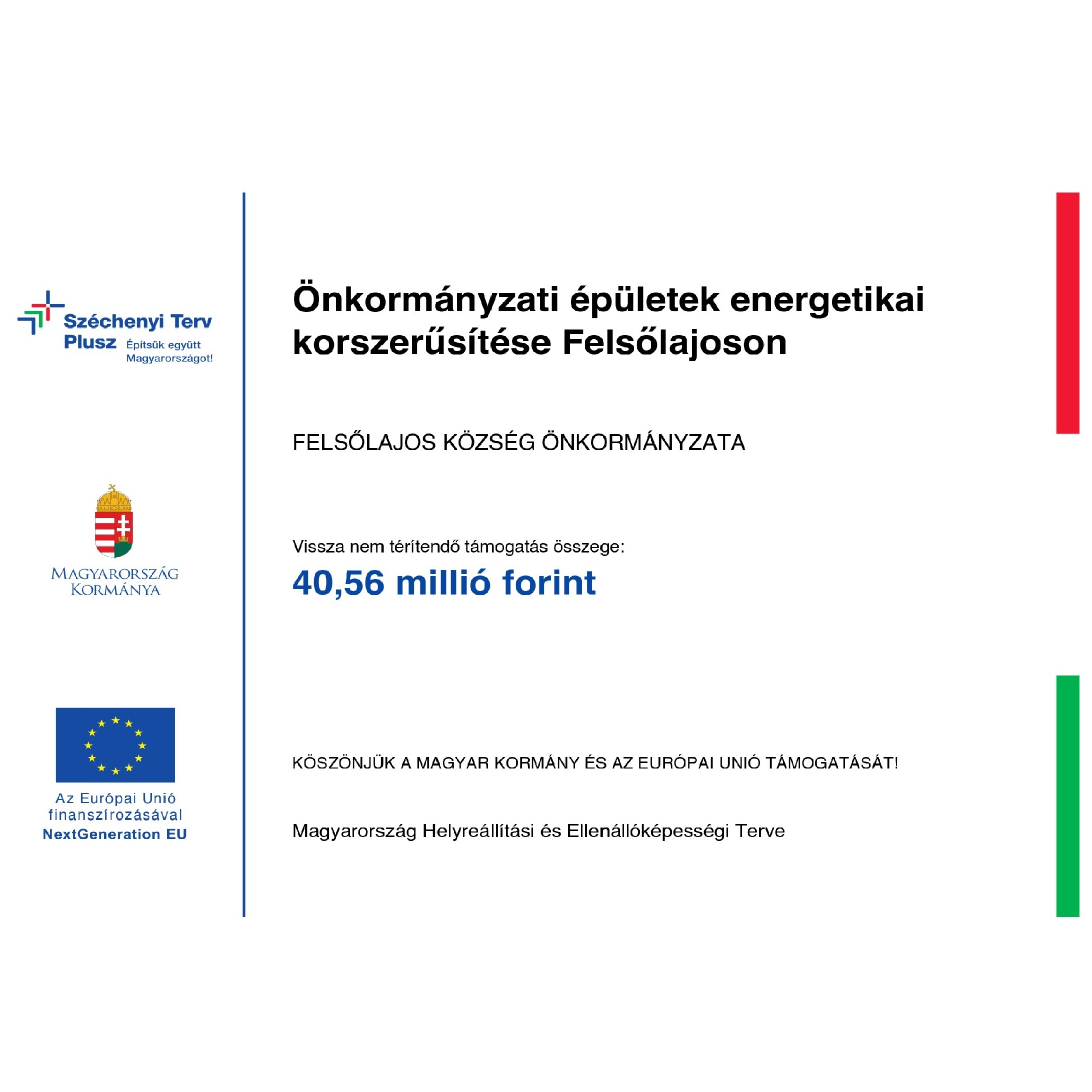 Önkormányzati épületek energetikai korszerűsítése Felsőlajoson - image description