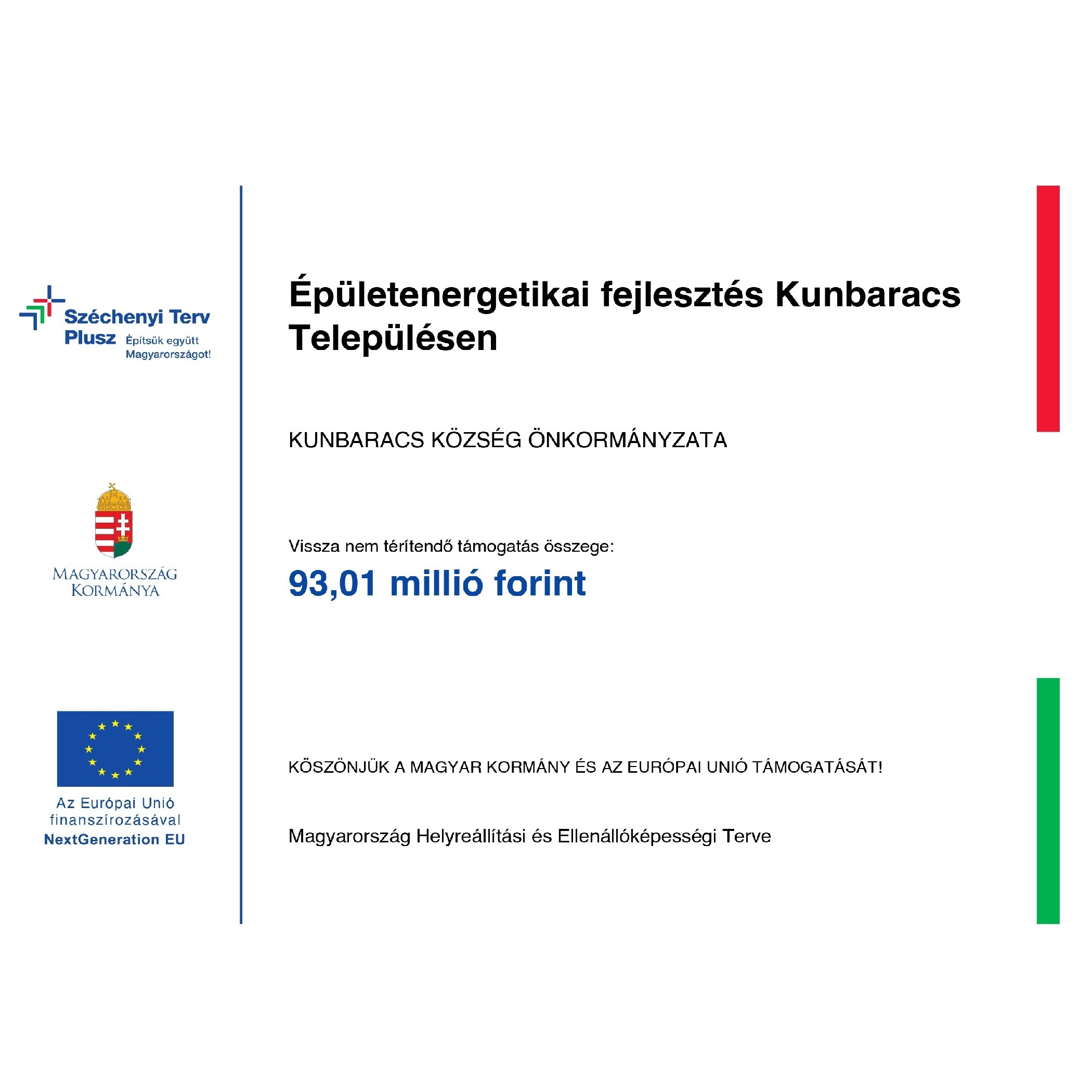 Épületenergetikai fejlesztés Kunbaracs településen - image description