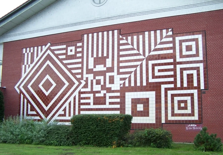 „Lecek” fali integráció, Victor Vasarely alkotása - image description