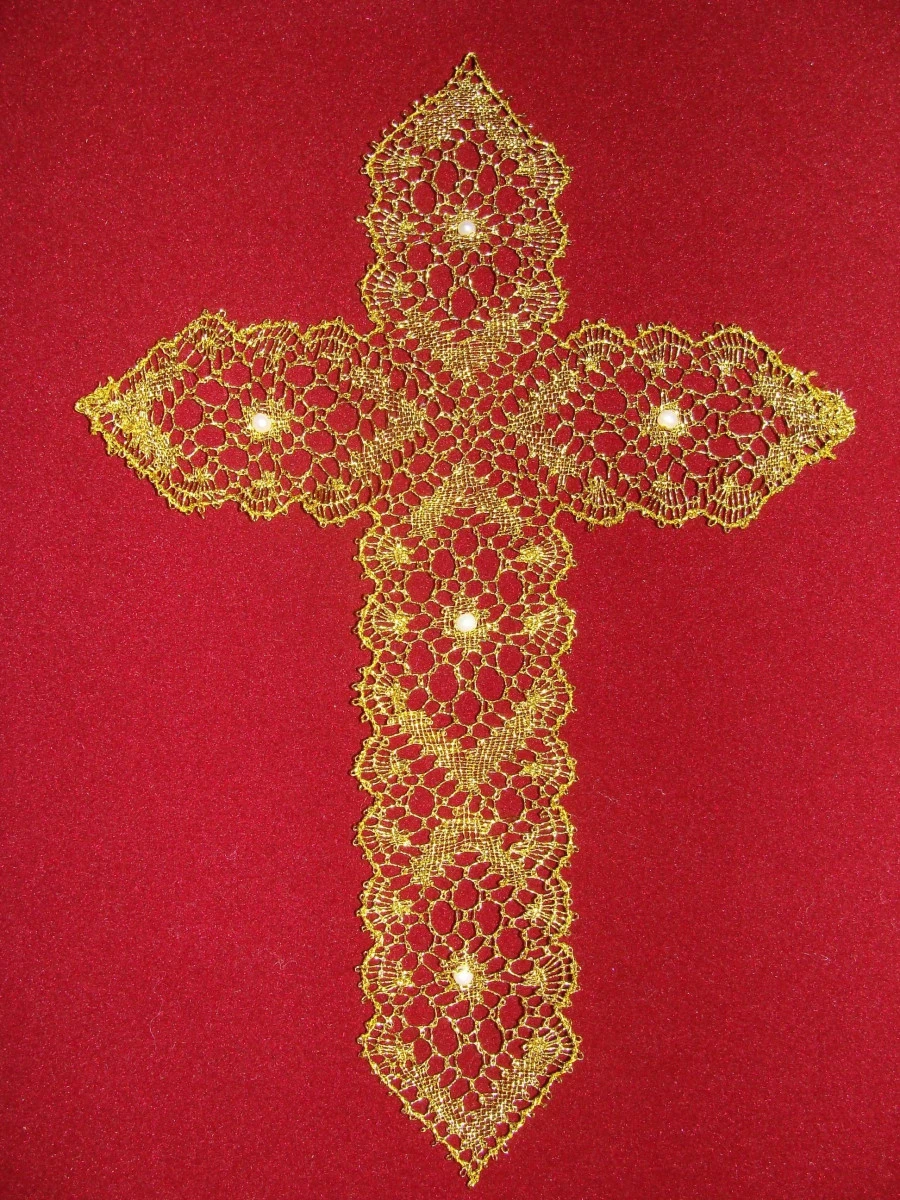 Bedő Istvánné vertcsipke-készítő munkássága - image description