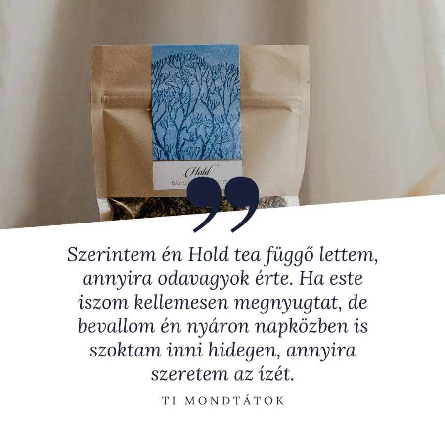 Bazsalikomoskert - Hold teakeverék - image description