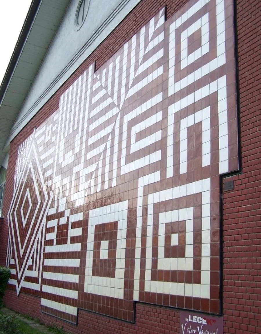 „Lecek” fali integráció, Victor Vasarely alkotása - image description