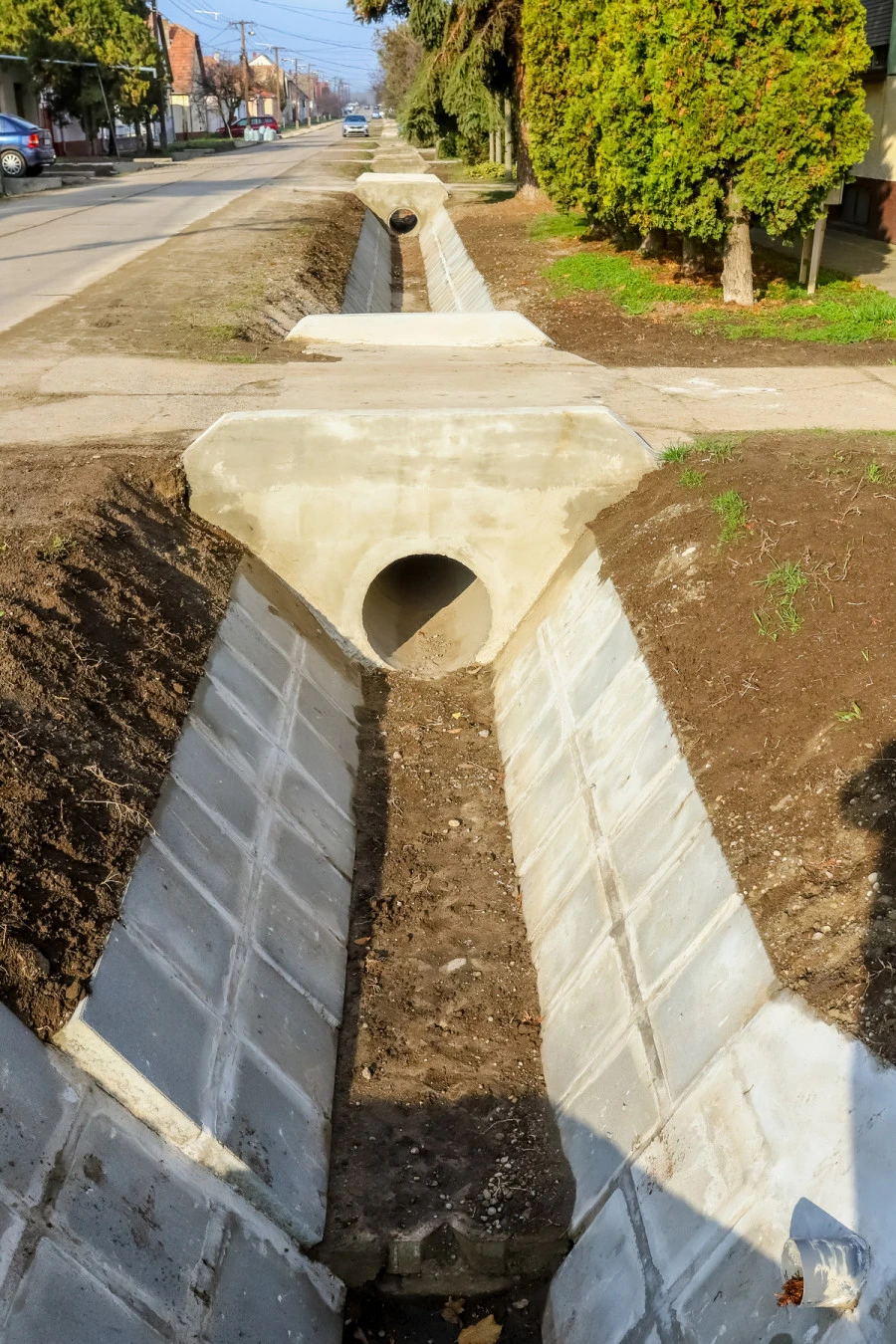 Csapadékvíz-kezelő rendszer felújítása Csátalján II. ütem - image description