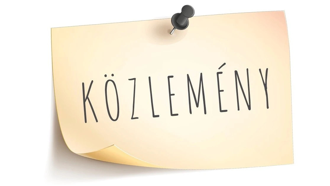 Közlemény - image description