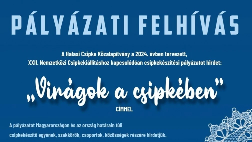 Virágok a csipkében – csipkekészítési pályázat - image description