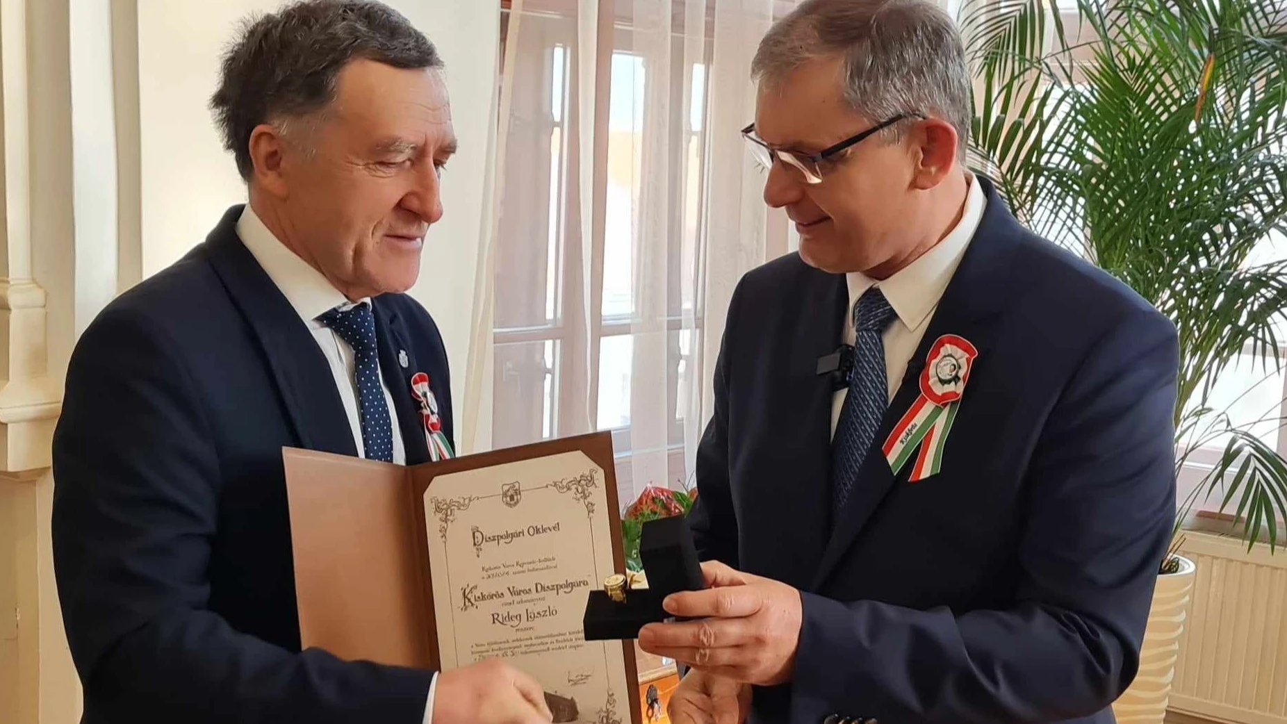 Kiskőrös díszpolgára lett Rideg László  - image description