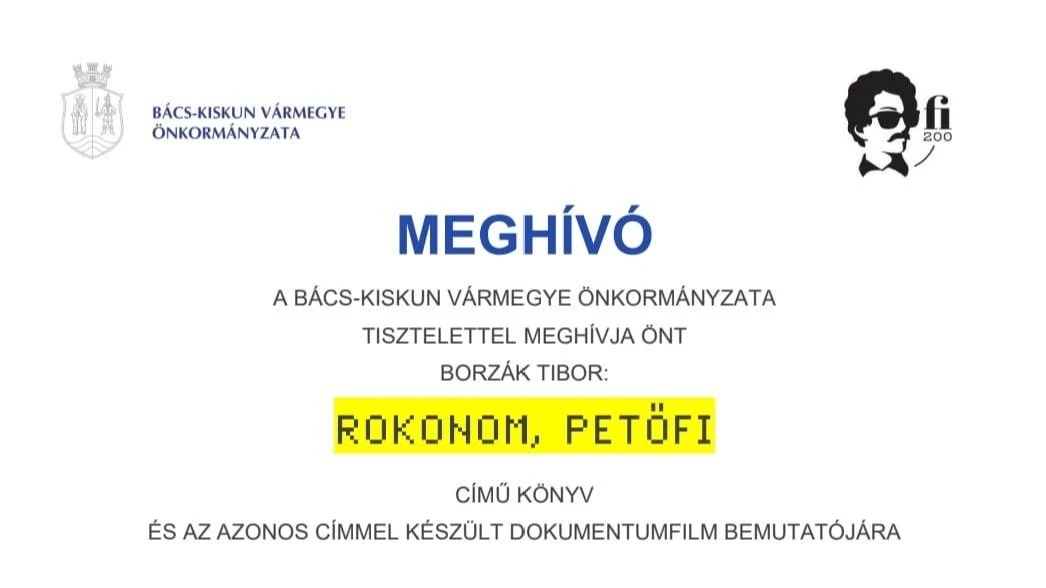 Rokonom, Petőfi film és könyvbemutató - image description