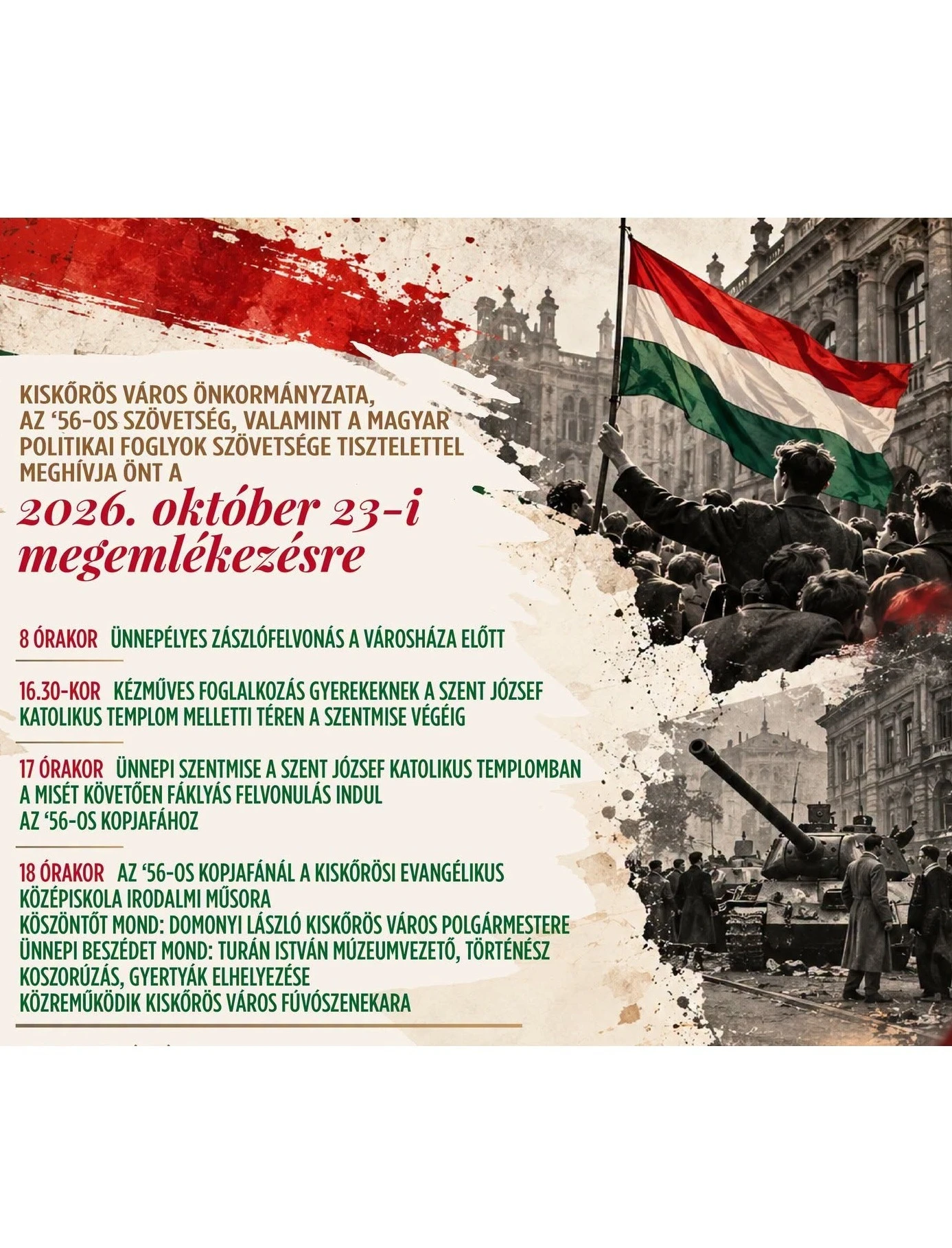2026. október 23-i megemlékezés