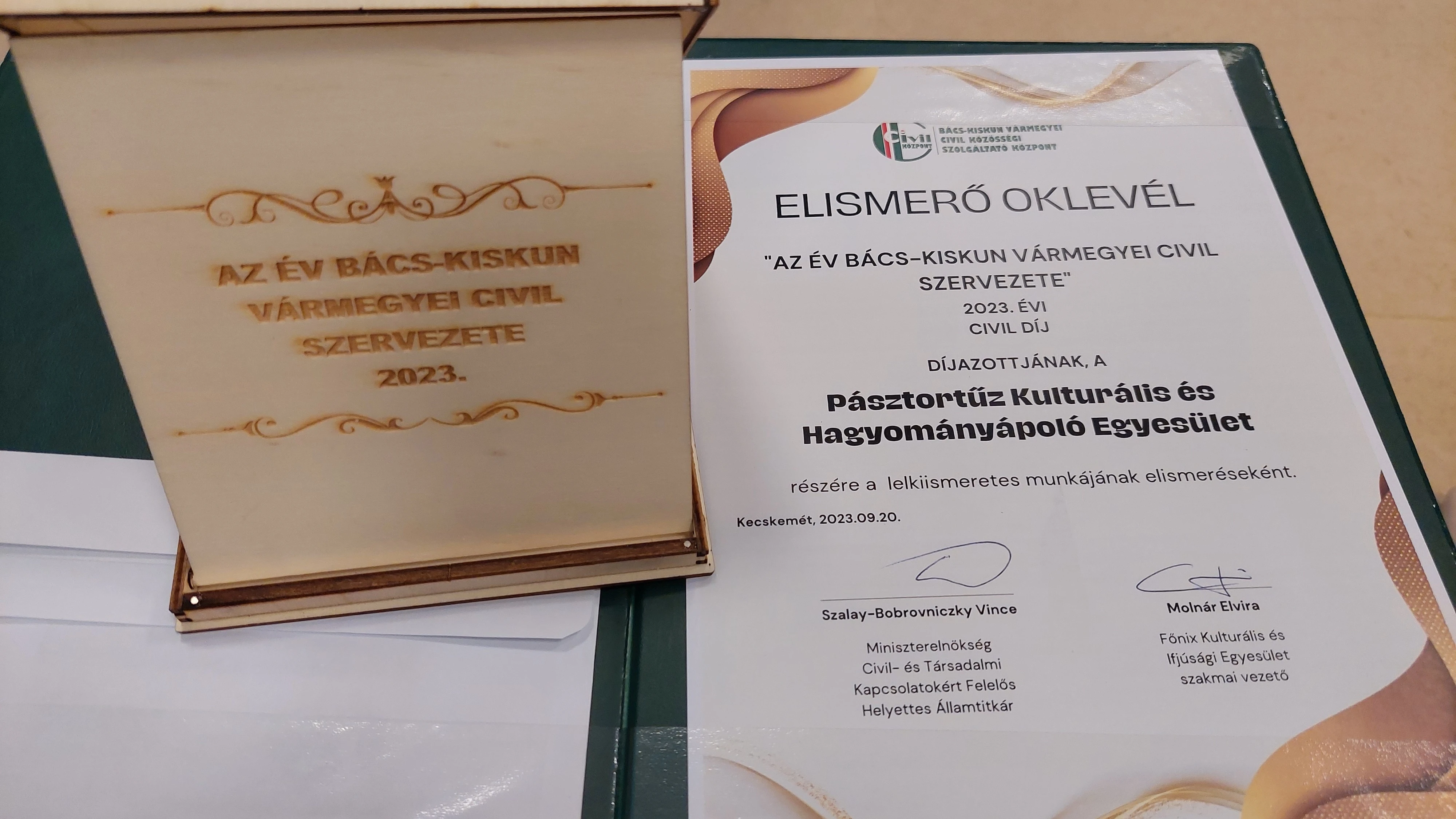 Vármegyei díjat kapott több civil szervezet - image description