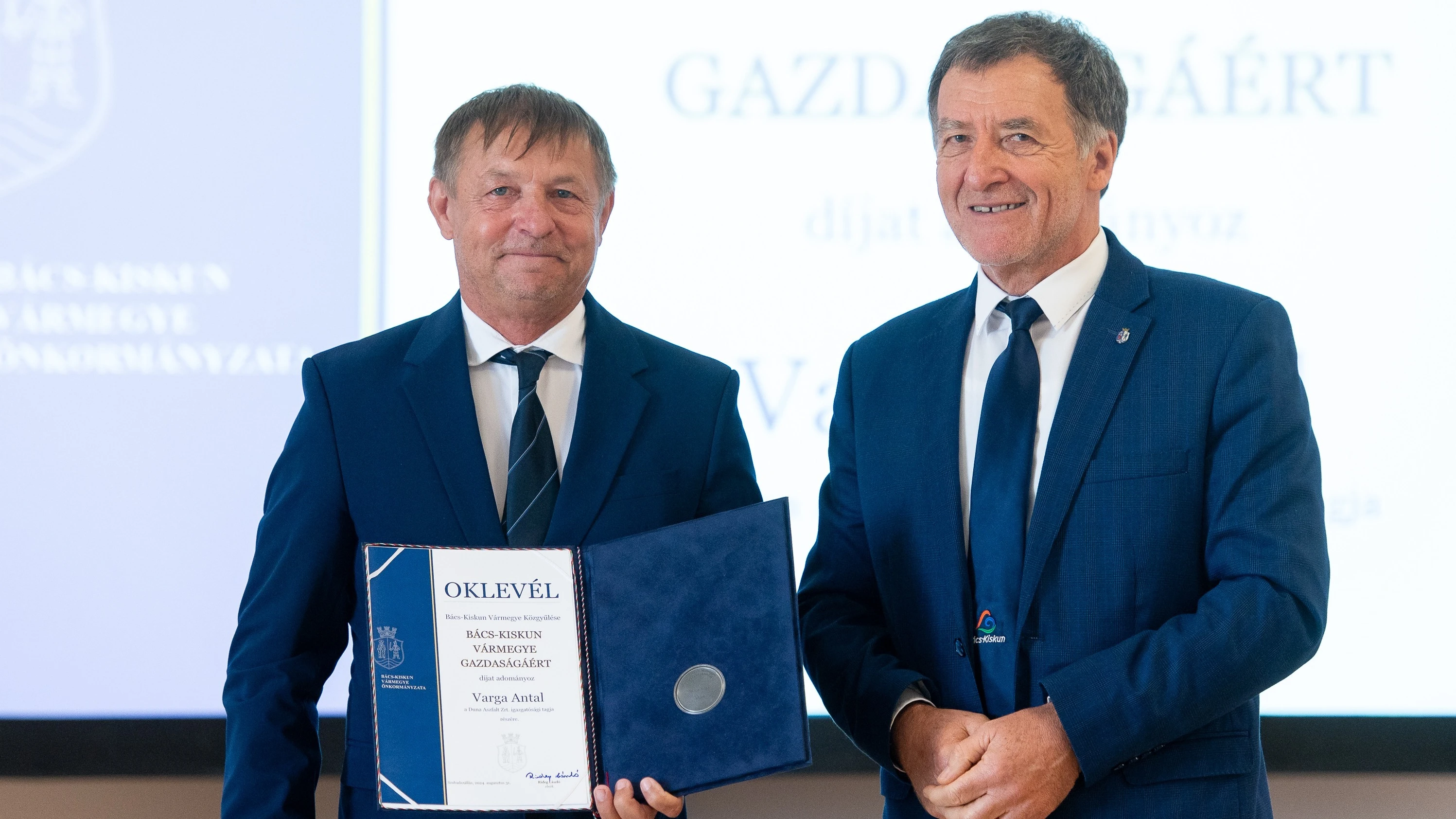 Bács-Kiskun Vármegye Gazdaságáért Díjak -VIDEÓ - image description