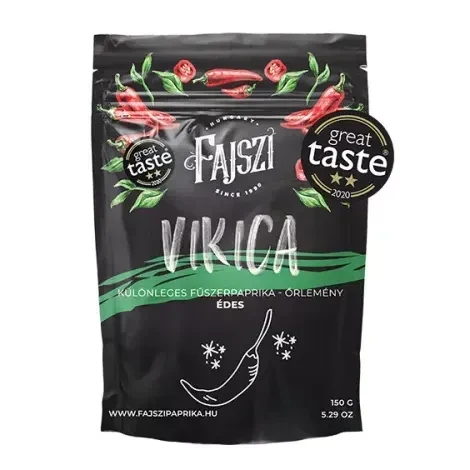 A képen egy csomag fajszi vikica termék látható.