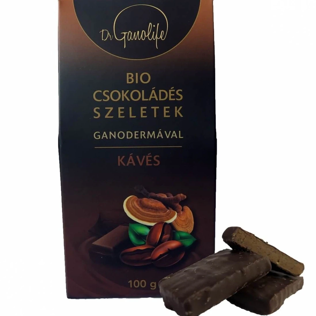 Bio ganodermagombás csokoládészelet - image description