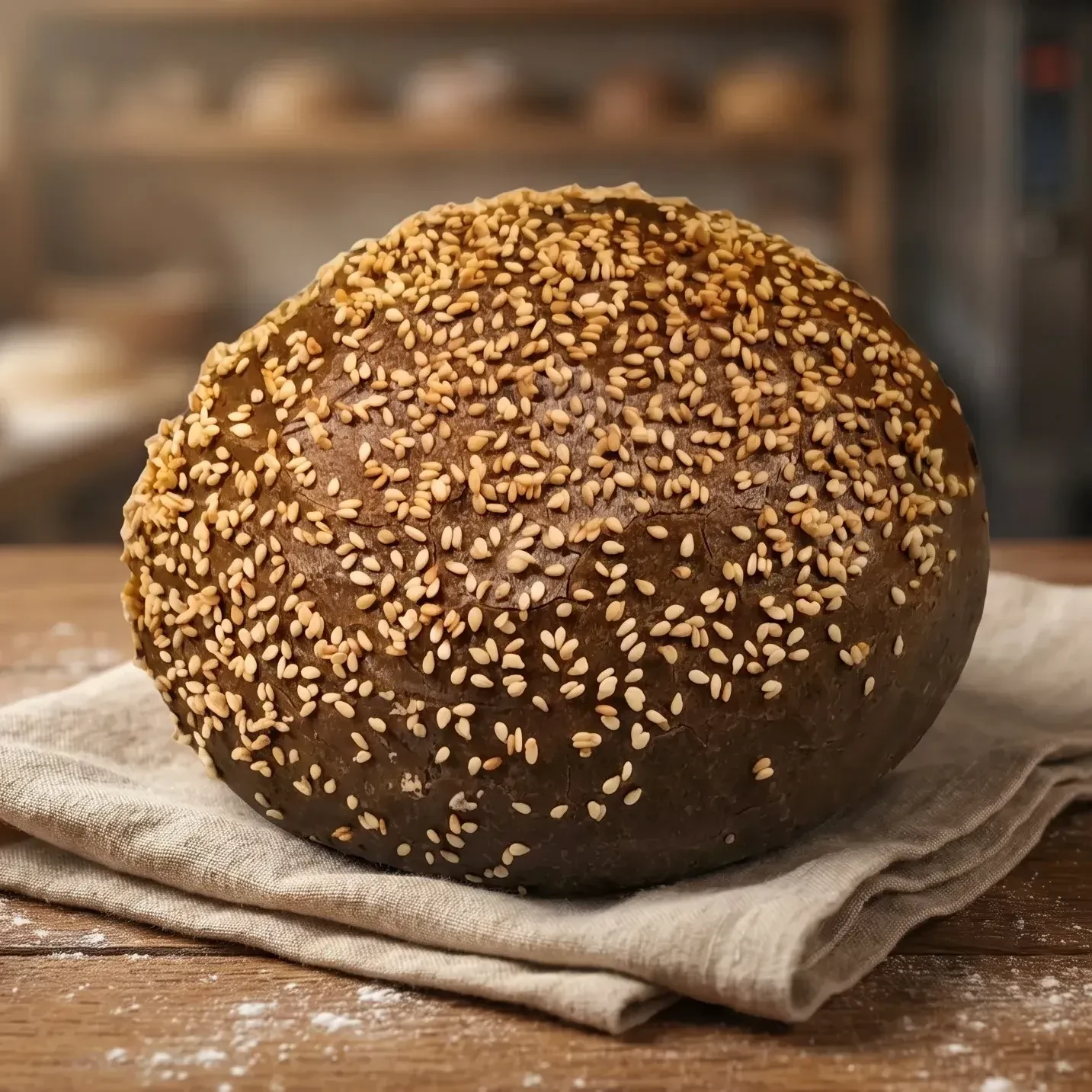 A képen egy levescipó látható egy konyharuhán.