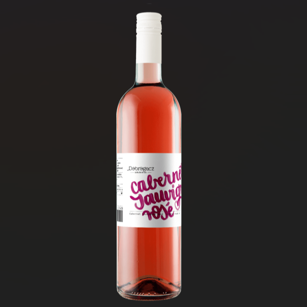 A képen egy palack Döbrögecz Cabernet Sauvginon Rosé látható.