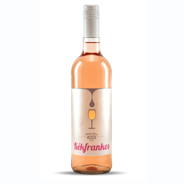 A képen egy palack Takács - Kékfrankos Rosé látható.