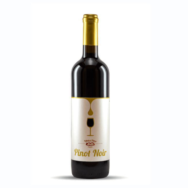 A képen egy palack Takács - Pinot Noir látható.