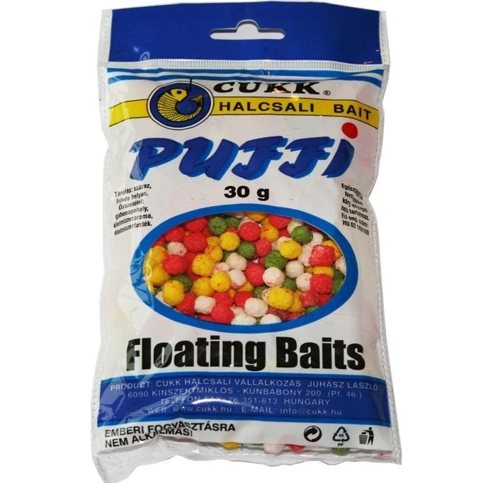 A képen egy csomag Puffi mini horogravaló látható.