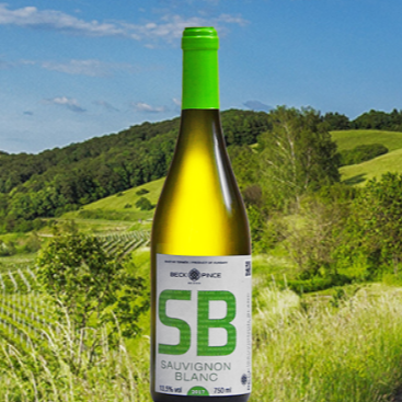 A képen egy palack Beck - Sauvignon Blanc látható.