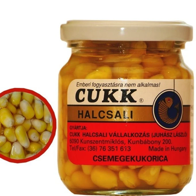 A képen egy üveg natúr csemege kukorica látható.