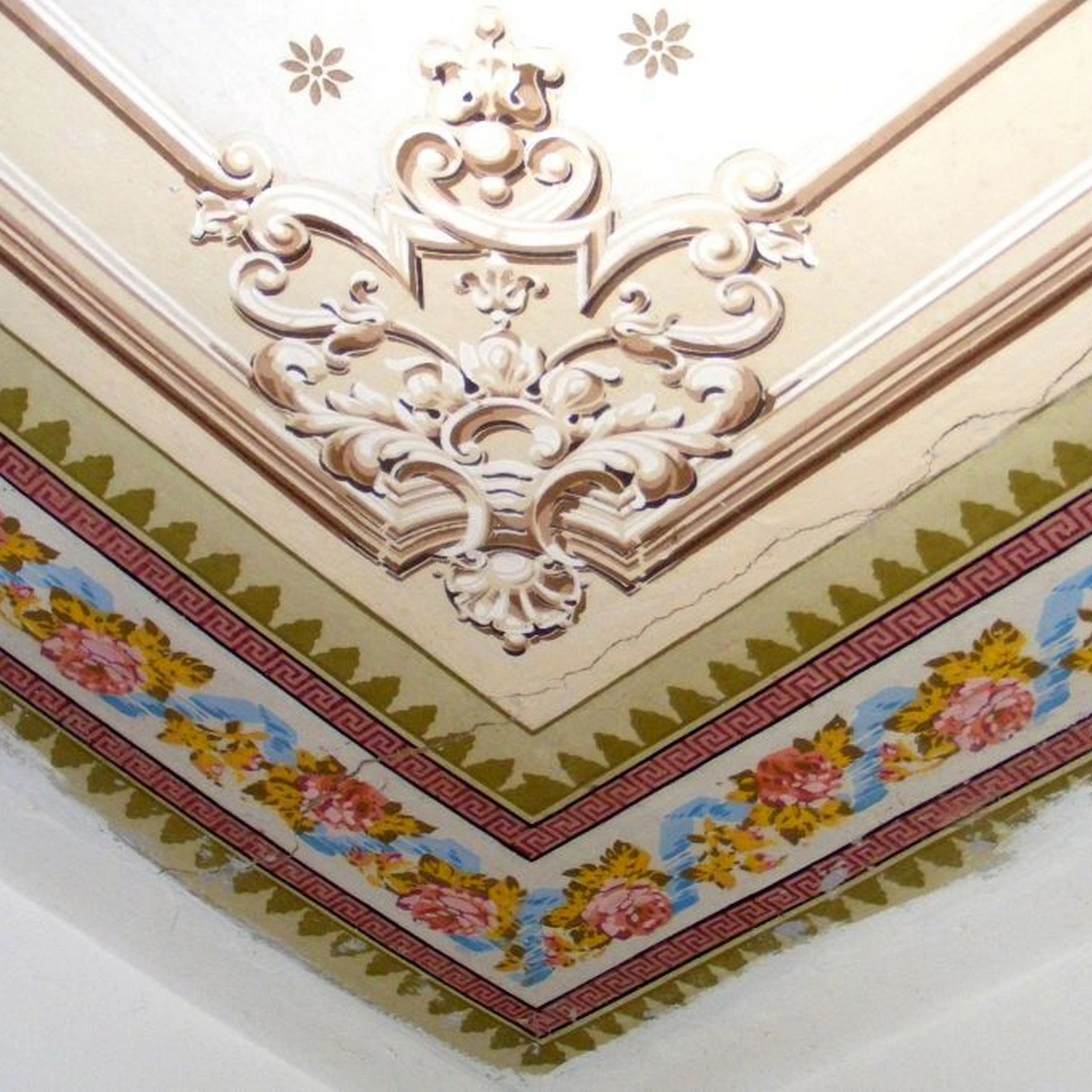 Bácsbokodi polgári és paraszt-polgári házbelsők freskói - image description